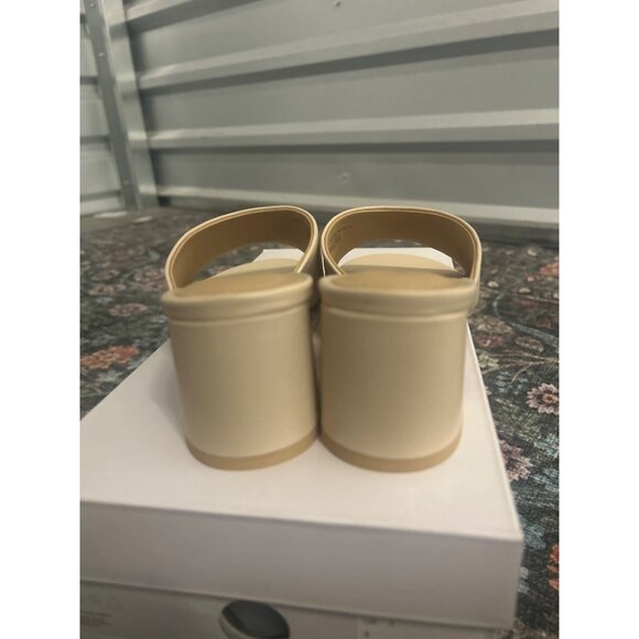 & OTHER STORIES Classic Leather Mules Beige Womens Size US 5 - Picture 6 of 9